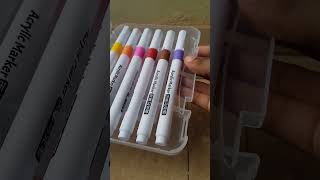 Acrylic markers unboxing 🖤♥️ [upl. by Dnilasor]