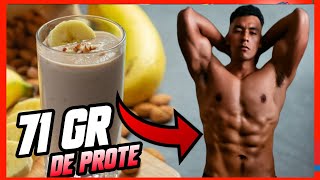 Batido de Proteína Natural sin Polvo para Aumentar Masa Muscular 71gr de PROTEINA sin suplementos [upl. by Noitsuj]