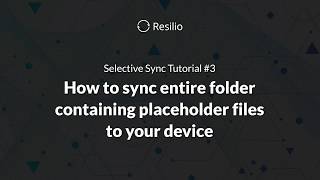 Resilio Selective Sync Tutorial 3 [upl. by Cleres]