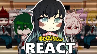 Class 1A reacts to deku as Muichiro Tokito  bakugo as genya  Demon slayer   MhaBnha [upl. by Atsira]