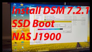 How to install DSM 721 on NAS J1900 boot from SSD [upl. by Arihsat]