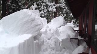 Snow falling off roof [upl. by Papke]