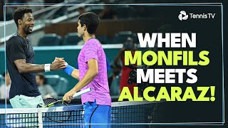 INCREDIBLE ENTERTAINMENT In Carlos Alcaraz vs Gael Monfils  Miami 2024 Highlights [upl. by Laurena]