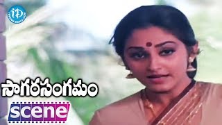 Sagara Sangamam Movie  Best Scene Jayaprada Kamal Hassan [upl. by Mis973]