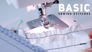 5 Basic Sewing Stitches for Beginners [upl. by Kcajyllib44]