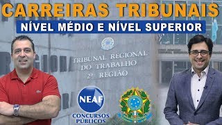 Carreiras Tribunais  Nível Médio e Nível Superior [upl. by Jerman562]