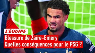 Blessure de Warren ZaïreEmery  Estce une catastrophe pour le PSG [upl. by Nylahsoj890]