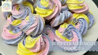 Rosette Meringue Cookies  Recipe  BakeWithYapi [upl. by Grindle527]