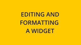Editing and Formatting a Widget  Sisense Tutorials Creating your Dashboard [upl. by Utley186]