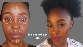 Summer makeup look  less is more  South African Youtuber🇿🇦 [upl. by Landes129]