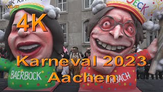 Karneval 2023 in Aachen Rosenmontagszug  Öcher Karnevalszug in Video 4k Ultra HD [upl. by Ezaria]