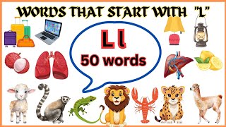 Words Starting with letter L  Letter L words for Kids  Phonics  Letter sounds [upl. by Sibell]