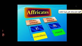 Phonetics Affricates الأصوات المركبة [upl. by Bertolde]