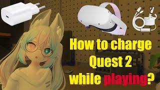 How to charge quest 2 while playing  MetaOculus Quest 2 [upl. by Auqinom]