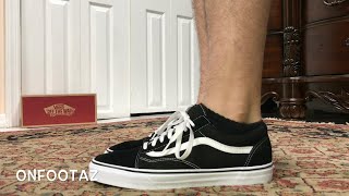 Vans Old Skool Black White On Foot [upl. by Matronna]