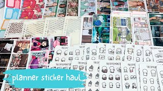 PLANNER STICKER HAUL  Plannerface SPC TCMC amp more [upl. by Dnomed]