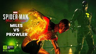 Miles vs Prowler in Spiderman Miles Morales PC Gameplay  RTX4060 [upl. by Winther]