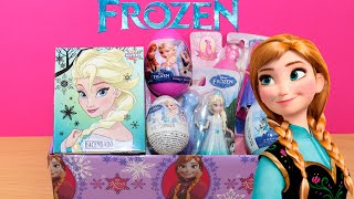 Caja Sorpresa de FROZEN  Juguetes de las muñecas Elsa y Anna de Frozen [upl. by Aerdnahs721]