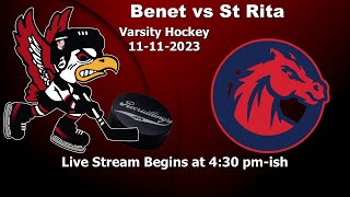 Benet Academy vs St Rita CCHL Varsity Hockey 11112023 [upl. by Nnaytsirk]