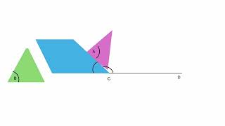 Relation between Exterior angle and distant interior angle ।। Animation Video।। By Chandan Naik [upl. by Hansel623]