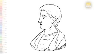 Horatius Cocles easy drawing  Portrait sketches  How to draw Horatius Cocles step by step simply [upl. by Iramaj]