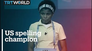 First AfricanAmerican wins US spelling bee [upl. by Rapsag]