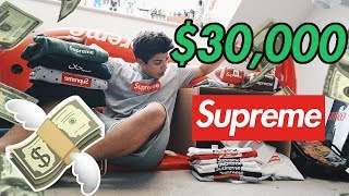 30000 INSANE Supreme Unboxing Not Clickbait [upl. by Adehsor]