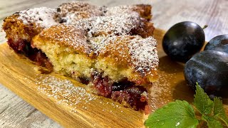 Original Plum Torte  quick and easy classical plum cake recipe [upl. by Enneirda]