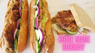 Healthy home made subway by Madani kitchen  Healthy Chicken kabab  Kylling baguette [upl. by Bencion]