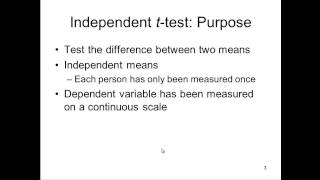 Independent ttest  Explained Simply [upl. by Akenaj]