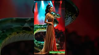 Girl dancing with Lord of the Snakes AGT fusion live agt shorts [upl. by Airahs639]