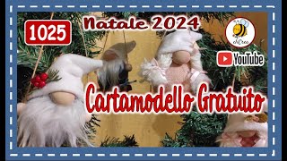 1025🌹con ritagli Dolcissimi Gnomi in altalena o idea portachiavi CARTAMODELLO Gratis elicreacucito [upl. by Ard143]