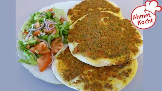 Rezept Kleiner Lahmacun  Ahmet Kocht  türkisch kochen  Folge 42 [upl. by Anih873]