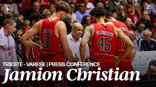 PALLACANESTRO TRIESTE  OPENJOBMETIS VARESE  COACH CHRISTIAN PRESS CONFERENCE🔴🎙️ [upl. by Annil]