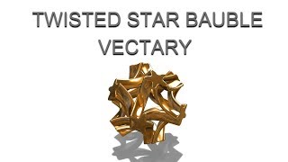 Twisted star bauble design VECTARY [upl. by Cheria]