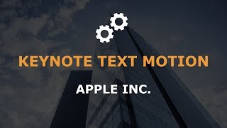 029 Keynote Animated Text Template Motion 2019 Same as PowerPoint [upl. by Hinkel895]