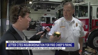 Letter cites insubordination for fire chiefs firing [upl. by Mayfield]