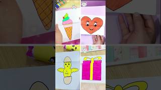 4 Folding surprise drawings drawing art papercraft shorts youtubeshorts [upl. by Kutzer480]