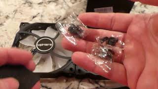 Uphere PC Case fans Red Color LED 120mm Unboxing and demo [upl. by Turmel]