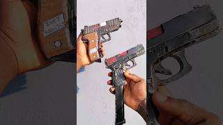 Cardboard Sig Sauer Pistol versus Glock Pistol Reload cardboard airsoft guns military papergun [upl. by Aknayirp]