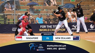 Highlights  Game 2 Singapore vs New Zealand  2024 WBSC Mens Softball World Cup  Group B [upl. by Langsdon845]