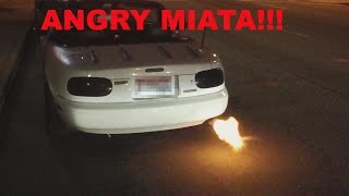 Mazda Miata MX5 Two Step Antilag Shooting Fire [upl. by Appleton]