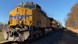 UP 7288 Leads MPRNL through Kinmundy IL [upl. by Sisto588]