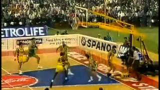 Panathinaikos  Aris greek cup 1993 Galis vs Gianakis [upl. by Attenaj322]