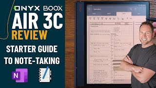 Starter Guide to using Onyx Boox Note Air 3C for NoteTaking App  OneNote  Penly [upl. by Critchfield]