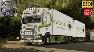 ETS2 SCANIA V8 Patrick Vd Hoeven Realistic Driving RPMMAP Moza TSW WheelStalk PNG Graphics [upl. by Omero567]