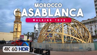 🇲🇦 Through the Medina  Casablanca Morocco Walking Tour  4K 60FPS HDR [upl. by Irrok236]