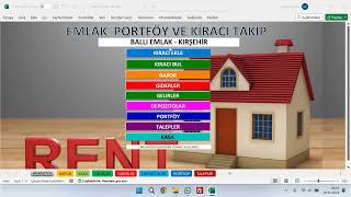 Emlak Portföy ve Kiracı Takip Programı Excel Vba V8 [upl. by Arded]