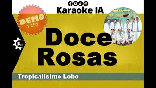 Tropicalísimo Lobo  Doce Rosas  Karaoke [upl. by Oneill300]