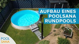 Kundenvideo über den Einbau eines POOLSANA Rundpools inkl conZeroSystem [upl. by Acemat971]